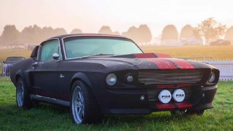 Iconic Muscle Cars and a Beloved Classic Van: A Glimpse into Automotive History