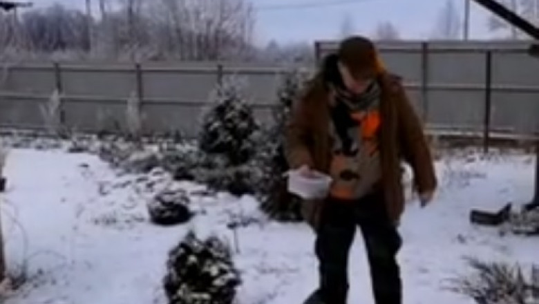 Heartwarming Moment: Man Feeds His Beloved Cat