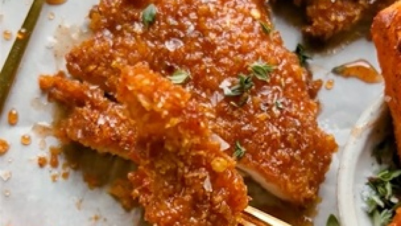 Spicy and Sweet Delight: Baked Crunchy Hot Honey Chicken Recipe